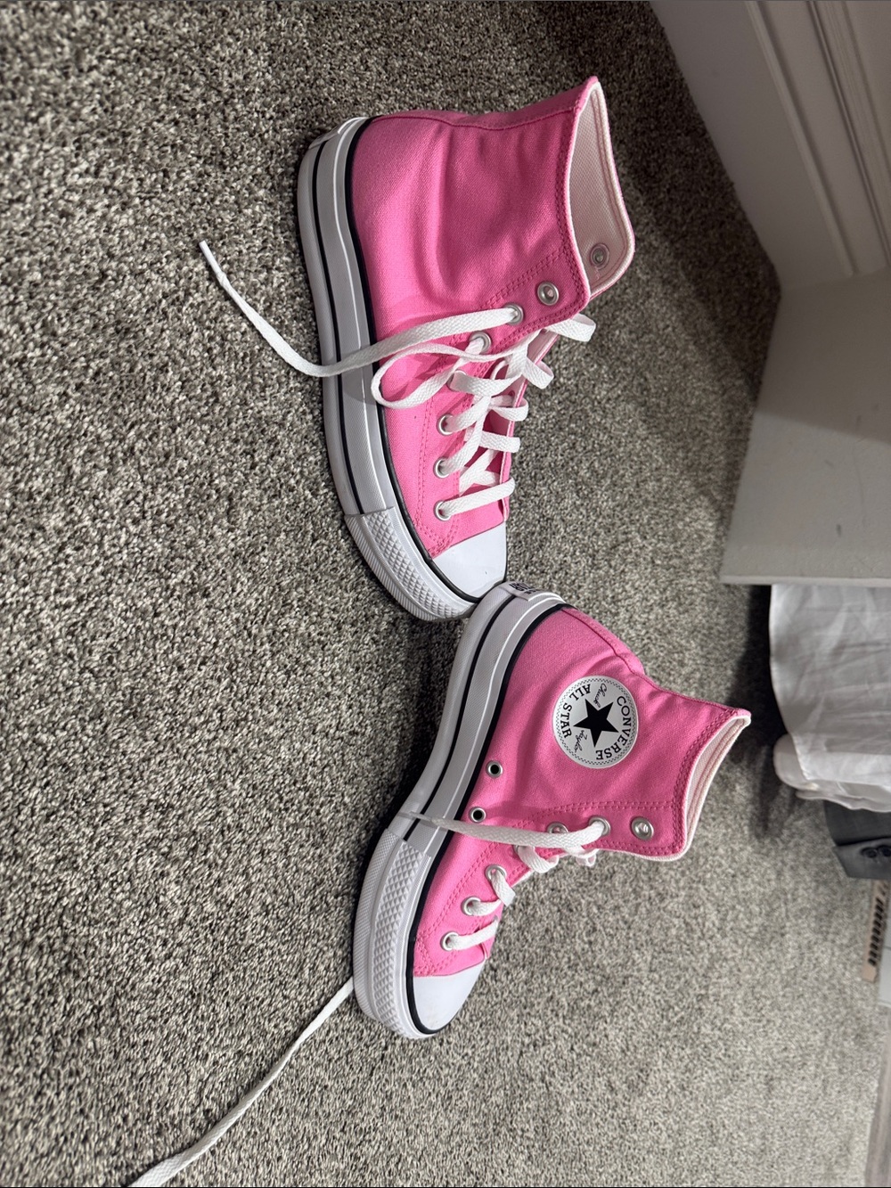Converse Pink High-Top womens Sneakers with White Accents